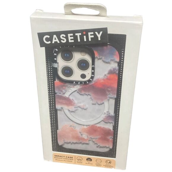 CASETiFY iPhone 15 Pro MagSafe Impact Case 6.1" Cloud Design NEW Protection - Picture 1 of 6